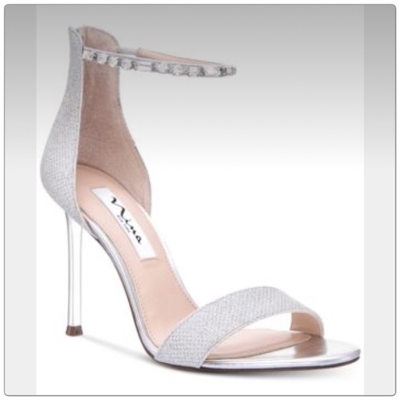 Nina Silver Ankle Strap - Picture 1 of 9